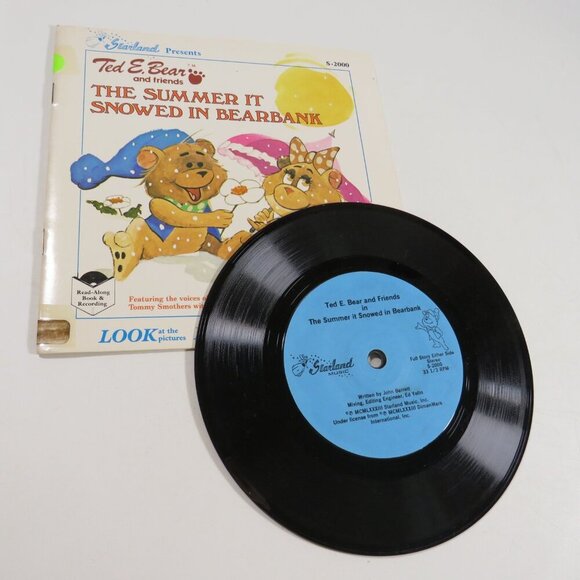 Ted E. Bear & Friends 1983 SUMMER IT SNOWED IN BEARBANK LP Vinyl Record & Book - Picture 1 of 16